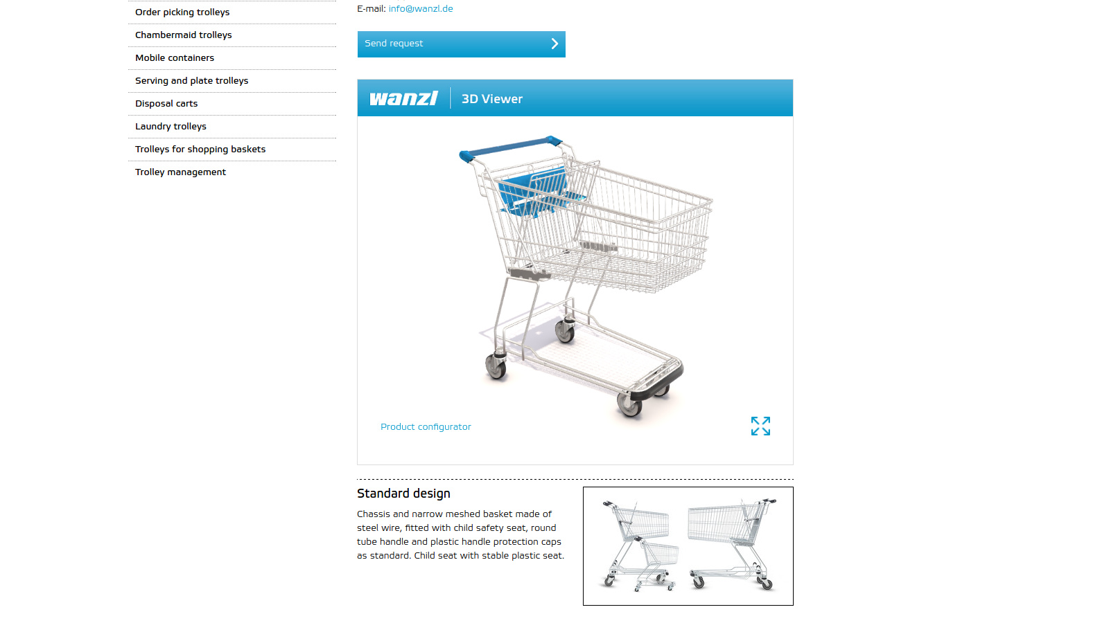 Wanzl's 3D Product Configurator preview 