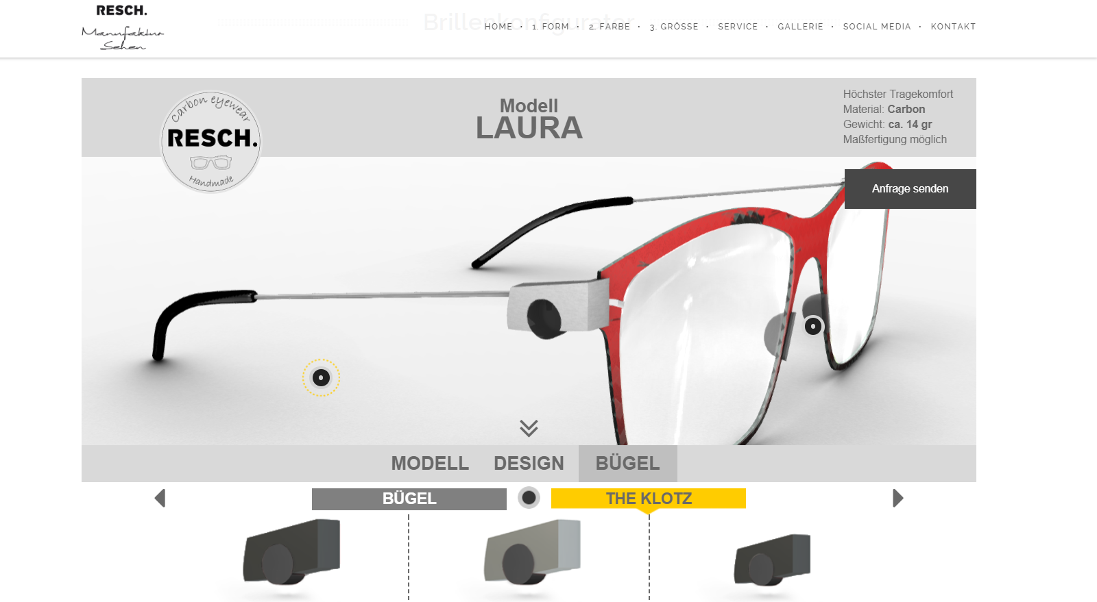 Eyeglass Configurator preview 