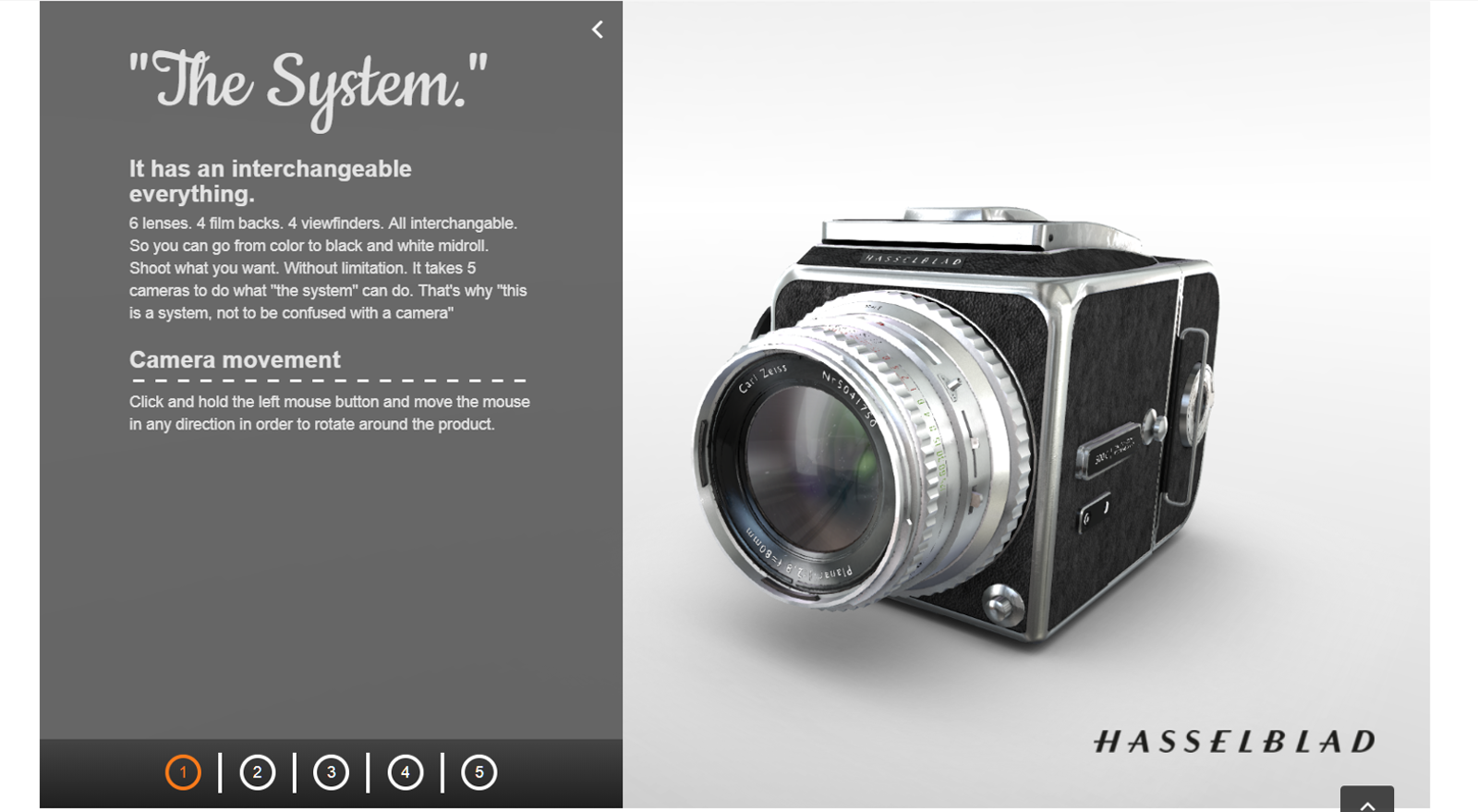 3D-презентация фотоаппарата Hasselblad preview 