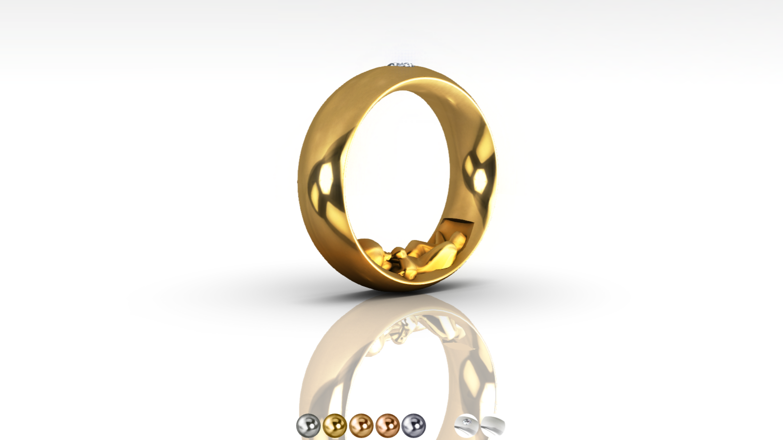 ROYALTY DIAMOND 18K GOLD RING 3D Model in Jewellery 3DExport